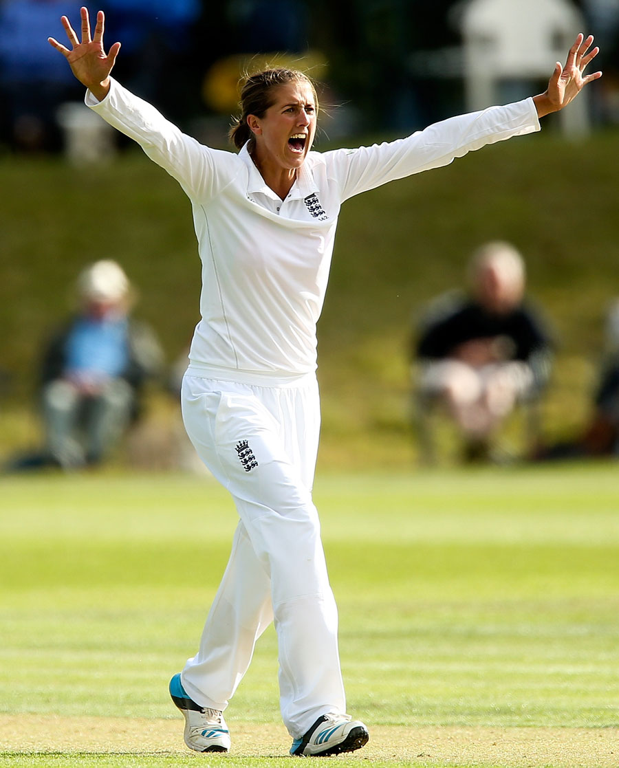 Jenny Gunn took 5 for 19, her only Test five-for, in a Player-of-the-Match performance