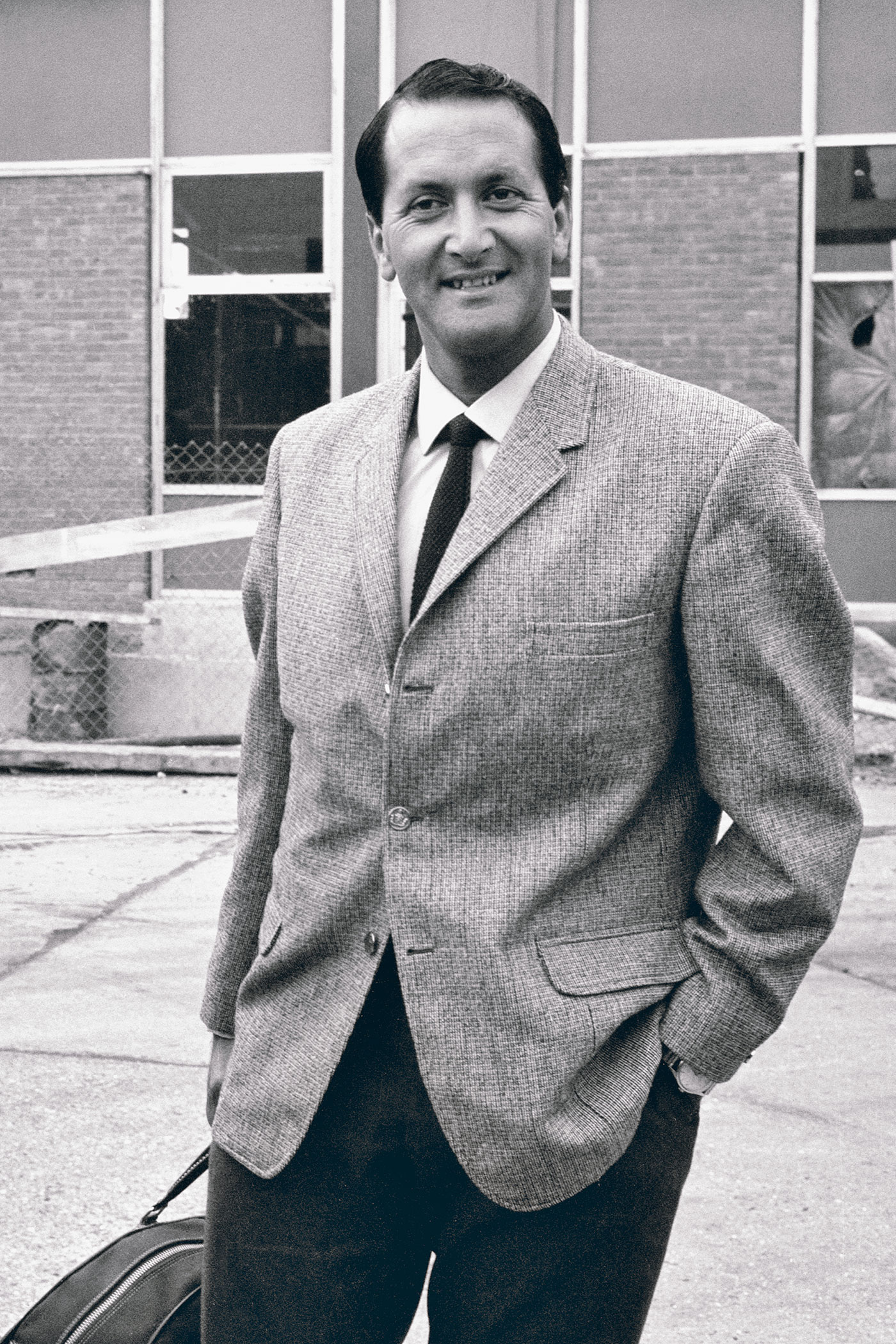 Basil D'Oliveira at Heathrow airport, London