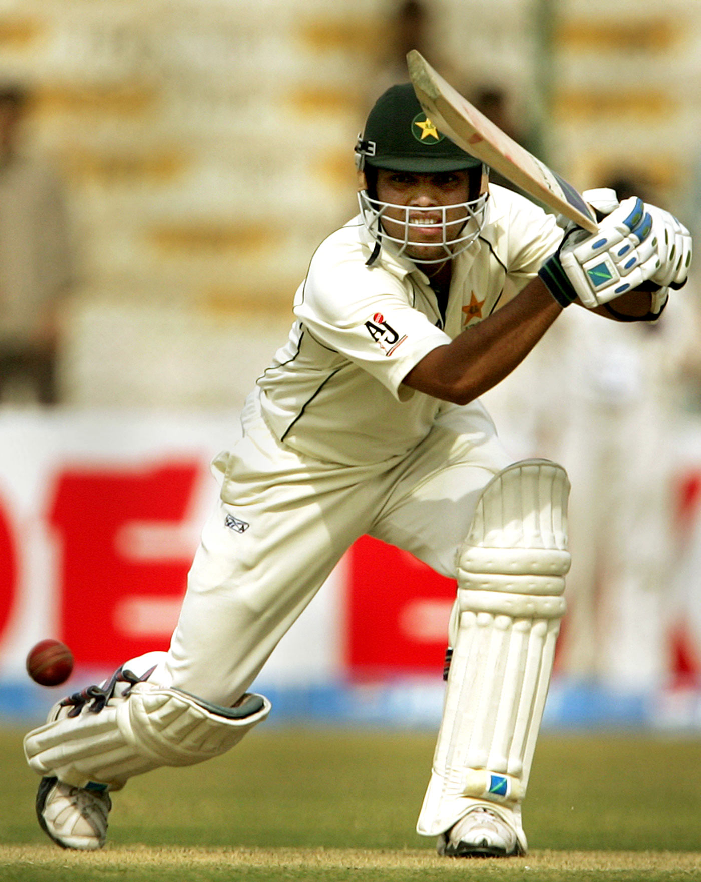 A geometrical progression: Akmal repeatedly drove through the covers during his Karachi century