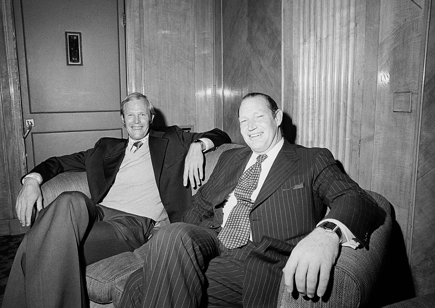 And so the revolution begins: Greig and Kerry Packer at the Dorchester in London in 1977