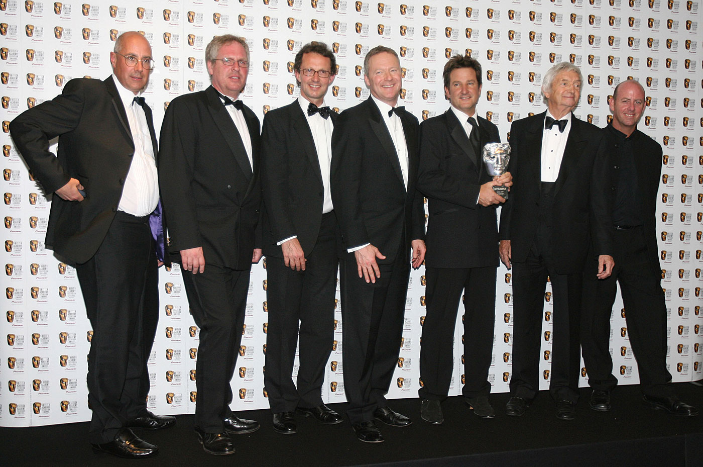 Jeff Foulser (third from left), then the chief executive of Sunset and Vine, facilitated the brace test at Lord's in 2004, hosted by Mark Nicholas (third from right)