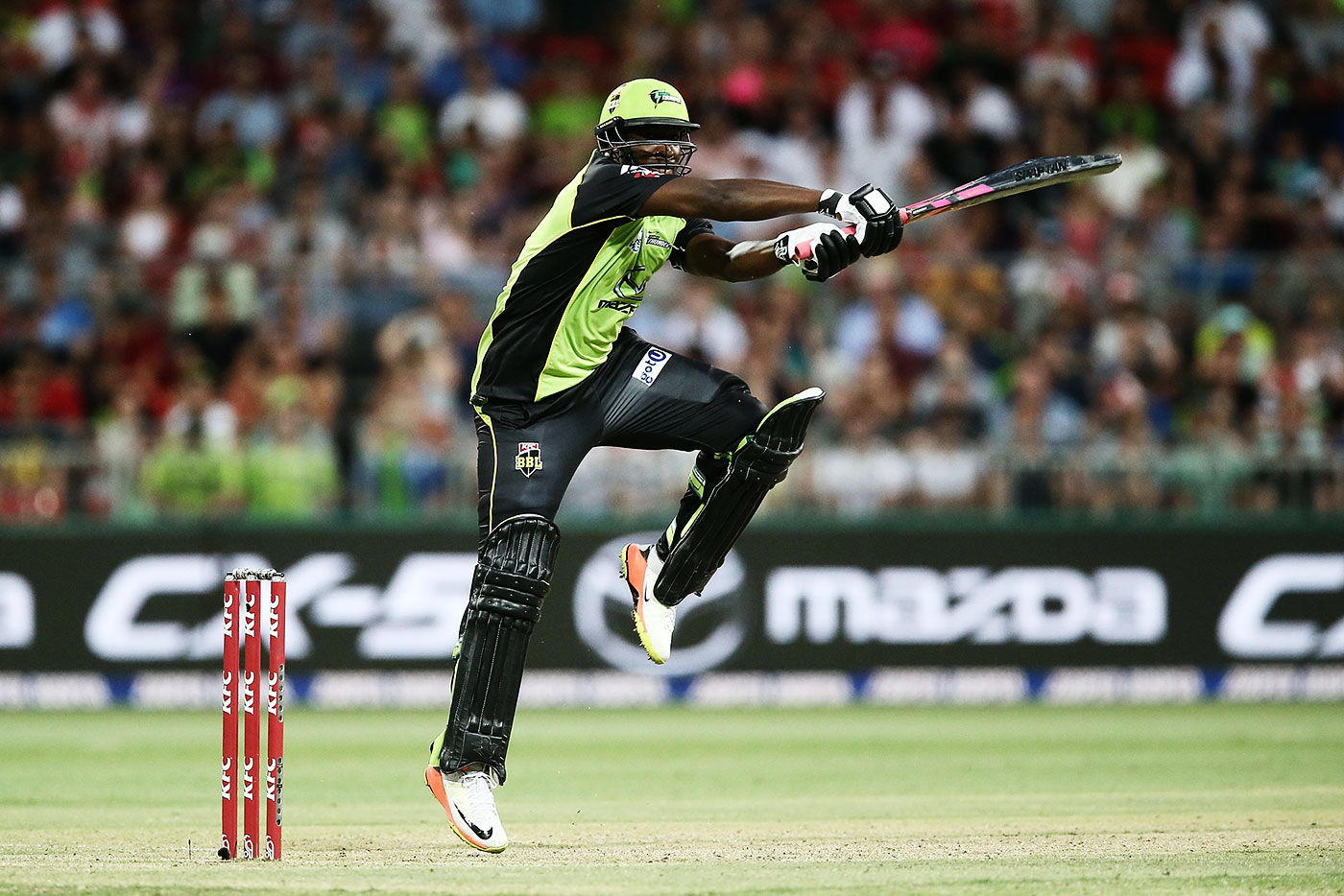 Andre Russell swats one through the off side
