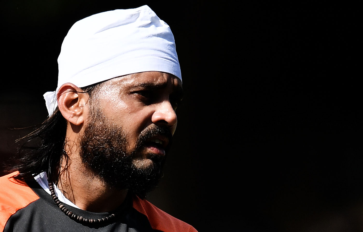 M Vijay during India's training session