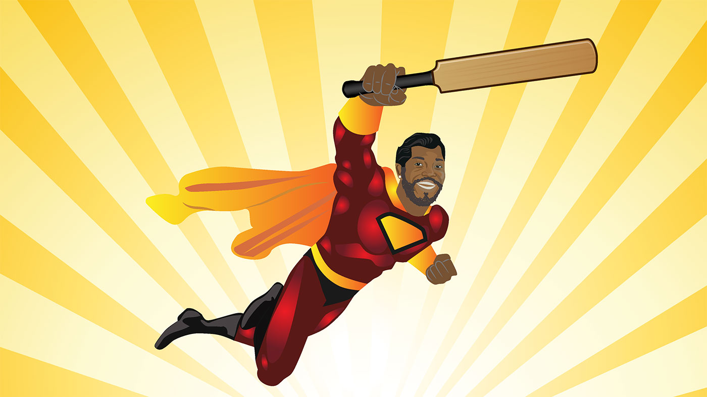 Flying Chris Gayle 