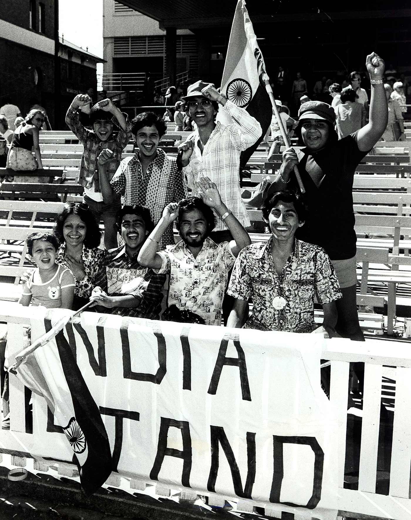 Indian fans watch their side in Sydney in 1978