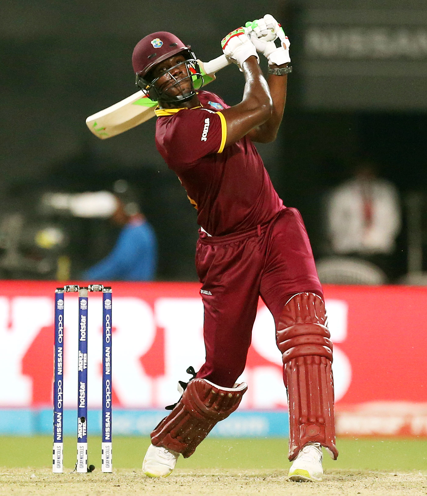Swing when you're winning: Stokes is dispatched over long-off for the third six