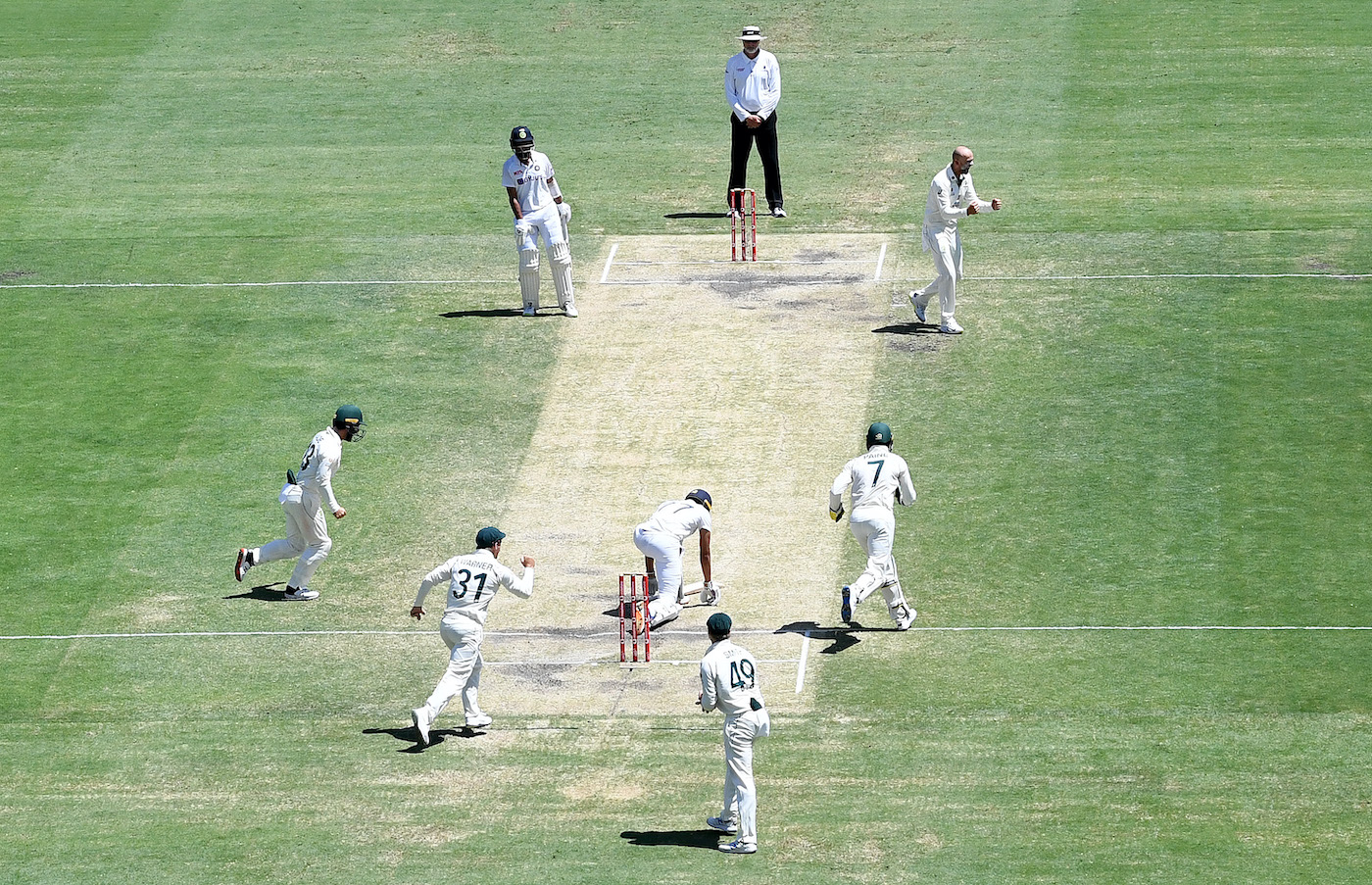 Shubman Gill was dismissed by Lyon short of a hundred, but the foundations of India's victory were well laid by then