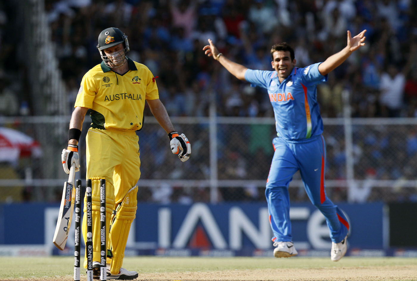 Zaheer Khan deployed his lethal new weapon, the knuckleball, against a hapless Michael Hussey in the quarter-final