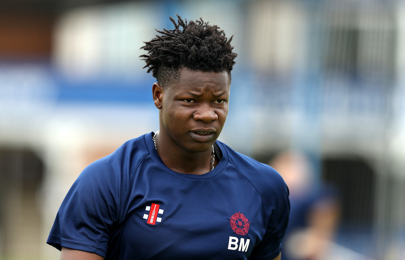 Blessing Muzarabani looks on during a training session