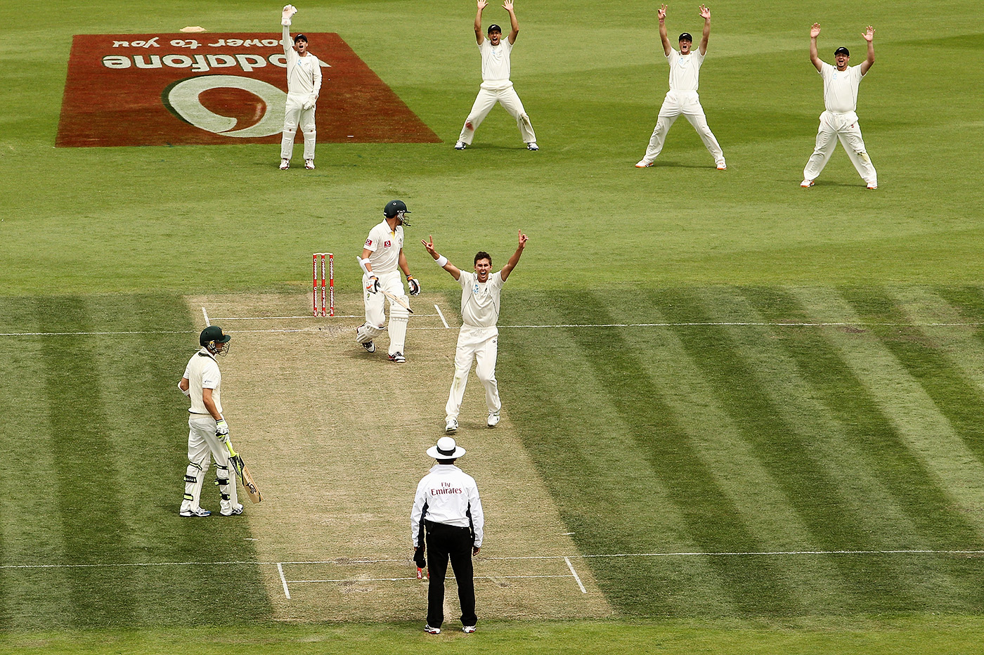 Hobart huzzah: Boult made his Test debut in an unforgettable seven-run win in Australia, 2011-12