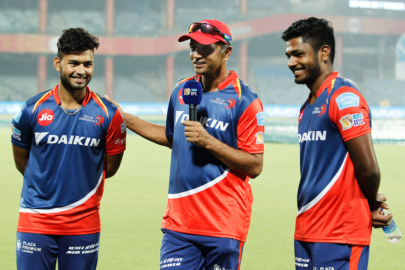 Made in the IPL: the tournament has been a crucible for Indian talent, throwing up stars like Rishabh Pant and Sanju Samson (seen here with Rahul Dravid in 2017)