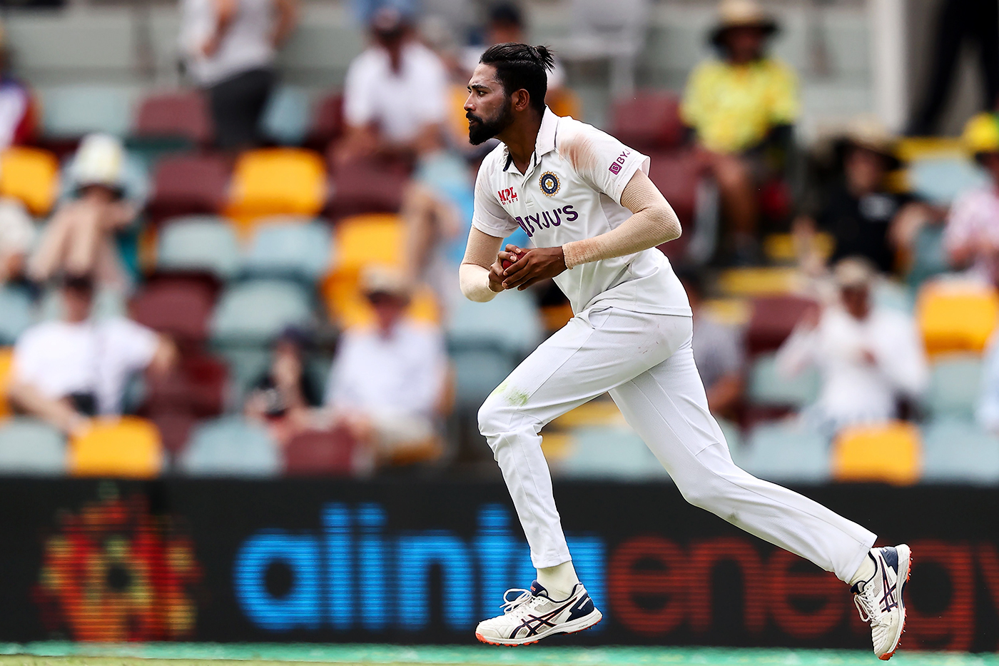 The real deal: Mohammed Siraj was surprisingly close to the finished article in his first Test series, against Australia a few months ago
