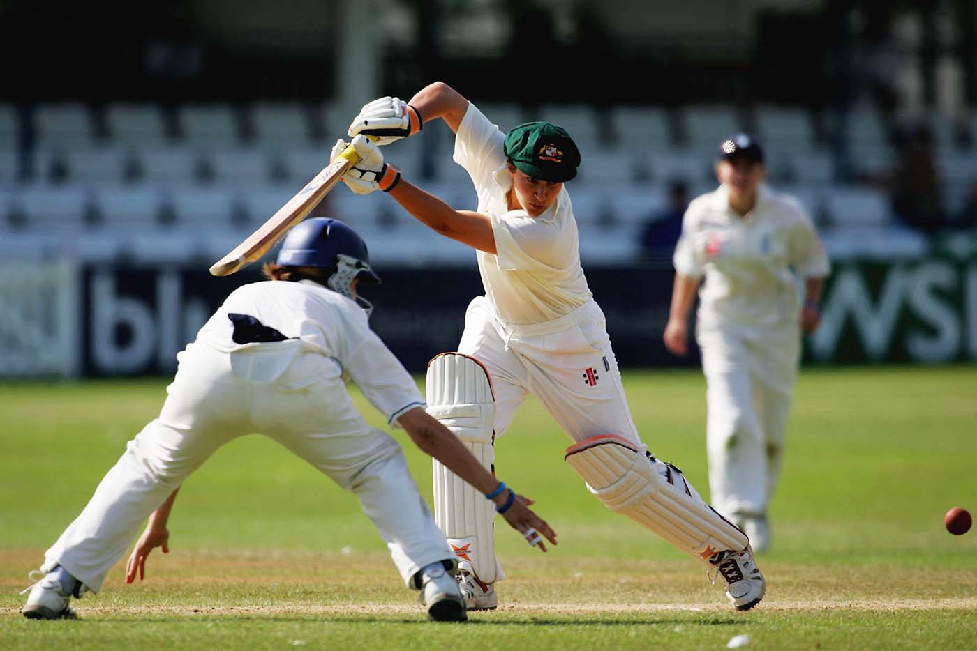Hang ten: Shelley Nitshcke's unbeaten 81 frustrated England in the first Test, taking Australia from 191 for 8 to a total of 355