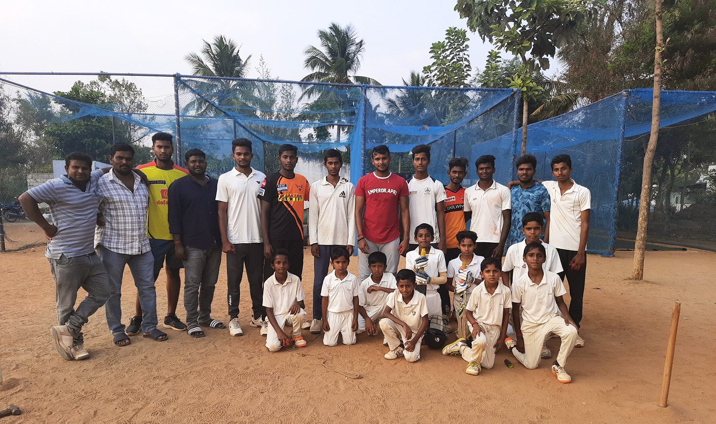 Natarajan at his cricket academy in Chinnappampatti. He has been focused on helping others to success right from when he first made his name in the game