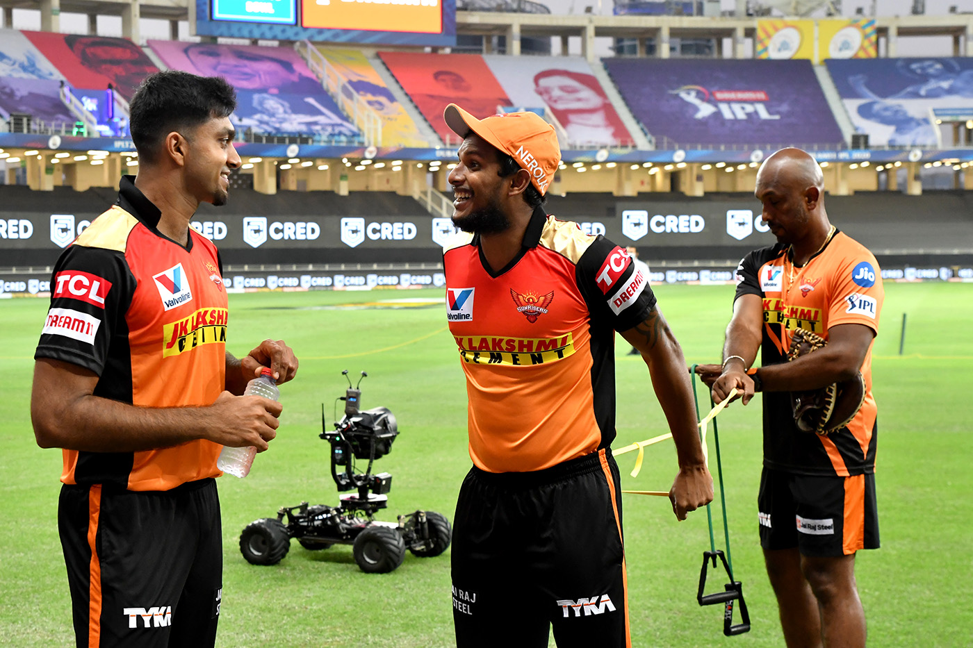 Natarajan (talking to Sunrisers and Tamil Nadu team-mate Vijay Shankar here) didn't get a game in the 2018 and 2019 IPL seasons, but he went on to have an unforgettable tournament in the UAE in 2020