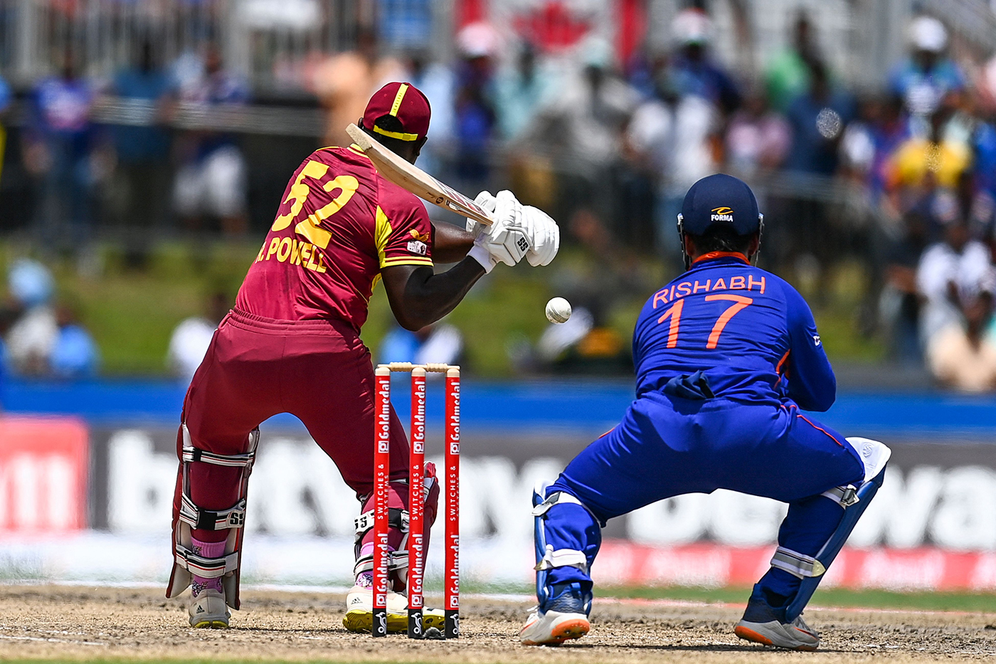 In action against India in Fort Lauderhill earlier this year. Powell sought out opportunities to play in Asia after he realised playing spin was a weakness he needed to work on