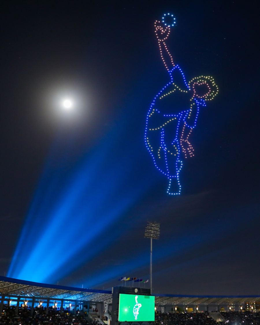 Drones capture Malinga's likeness at the LPL final