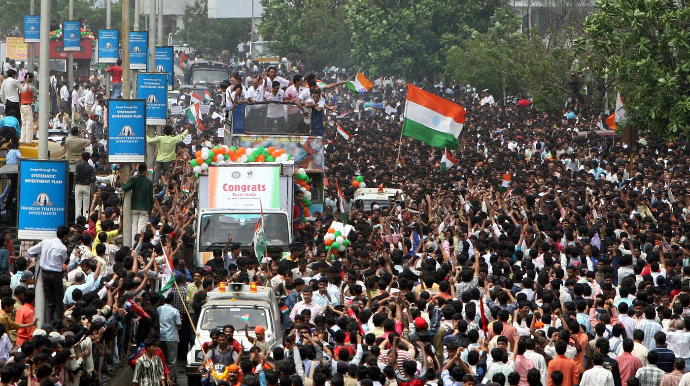 India arrived home to a rousing reception from fans in Mumbai