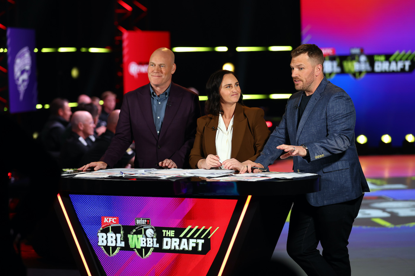 Jason Richardson, Katey Martin and Aaron Finch present the 2025-26 BBL and WBBL draft,
