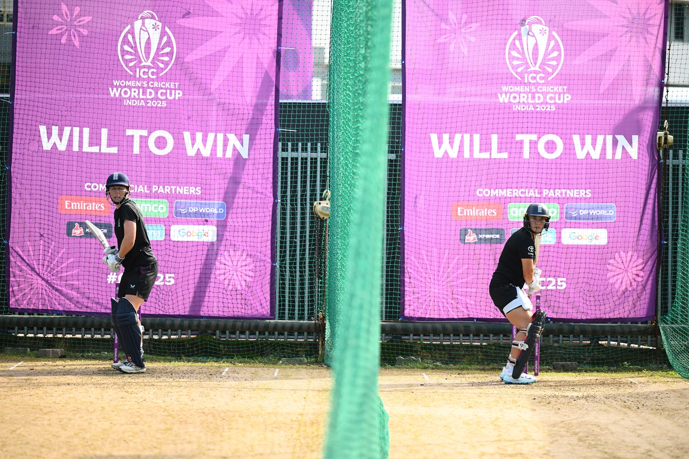 Well left: Capsey (right) unleashes her alter ego in the nets