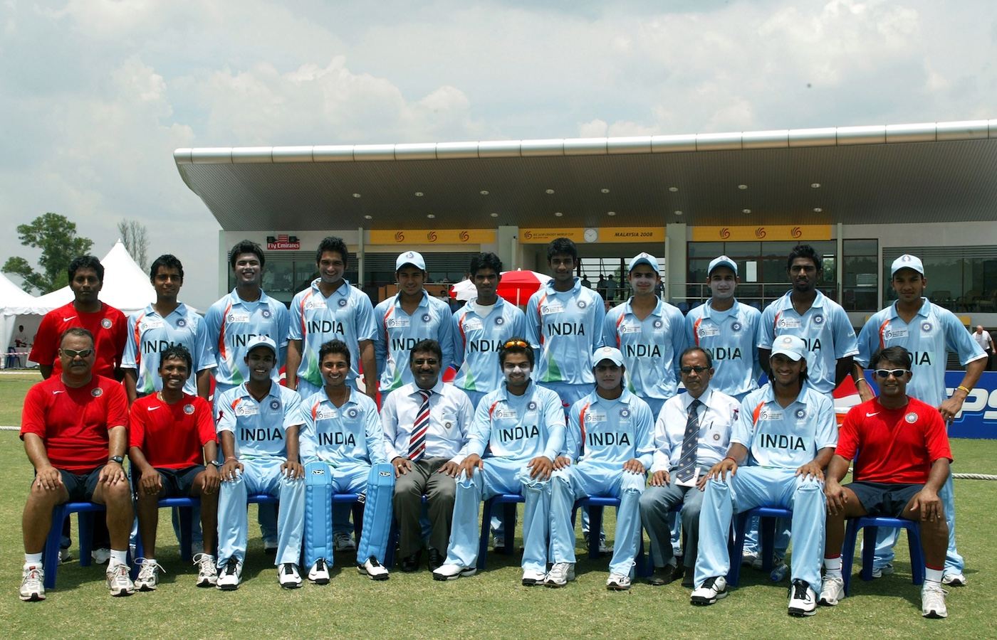Abhinav Mukund (standing, second from right) was part of the 2008 U-19 squad that won the World Cup, though he didn't play a game