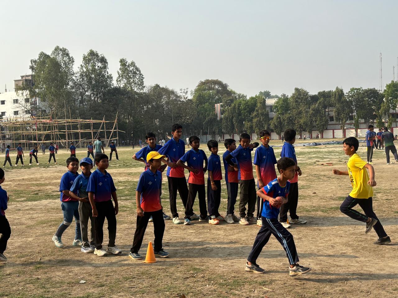 The next wave: kids, inspired by Sooryavanshi's success, are put through their paces at the municipal ground in Samastipur