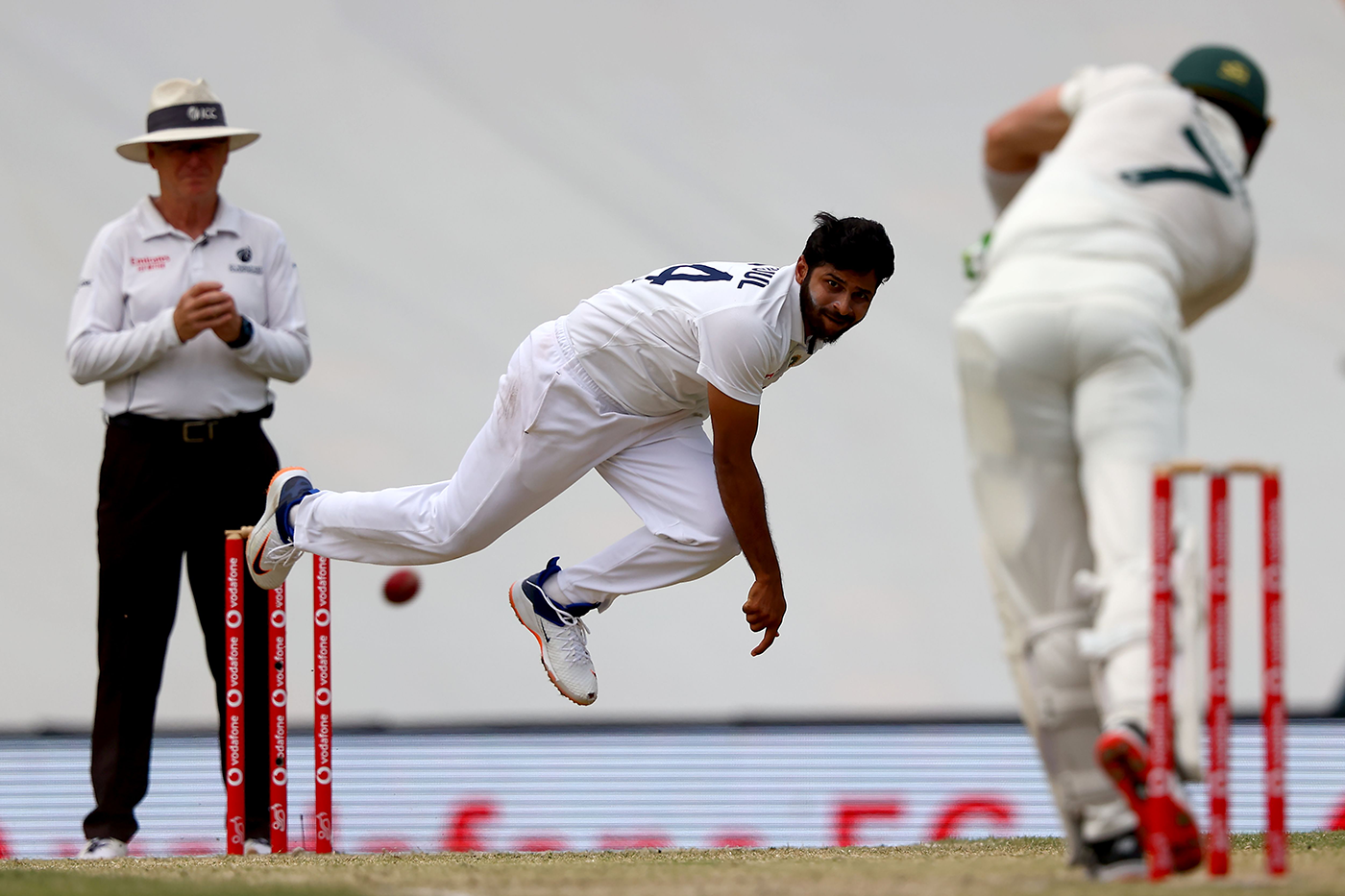 And he can bowl too: Thakur's bustling attack fetched him 3 for 94 and 4 for 61 in the game, alongside his 69 runs