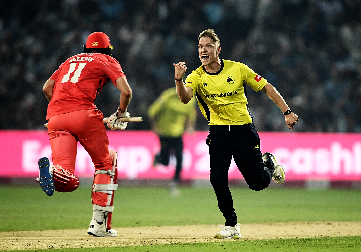Nathan Ellis celebrates victory finally
