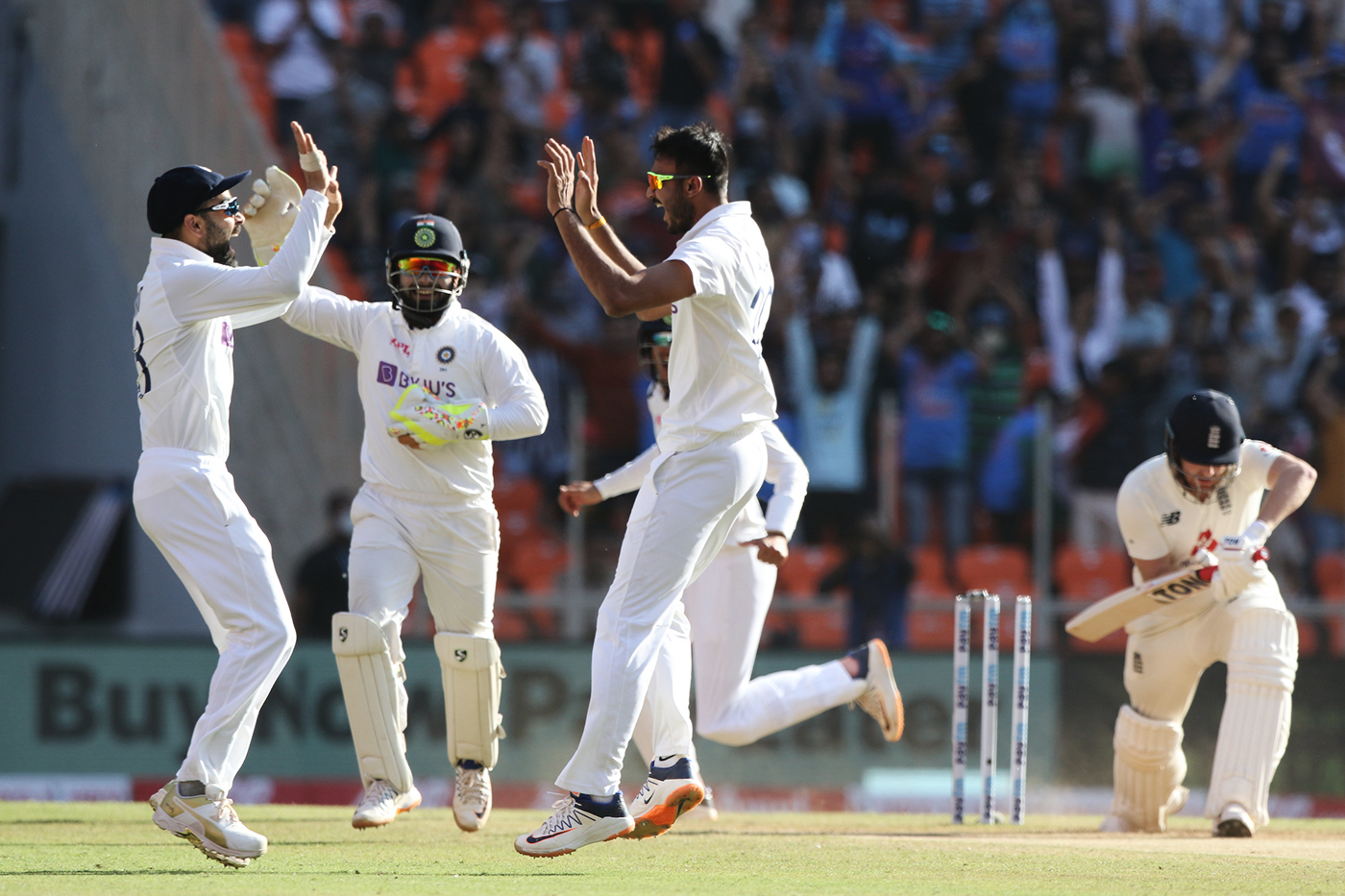 Bags, say I: Axar took 27 wickets in his debut Test series, against England at home in 2021, but hasn't managed to take more than nine in each subsequent series, all played in the subcontinent